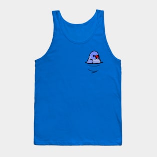 Too Many Birds! Pocket Violet Indian Ringneck Tank Top